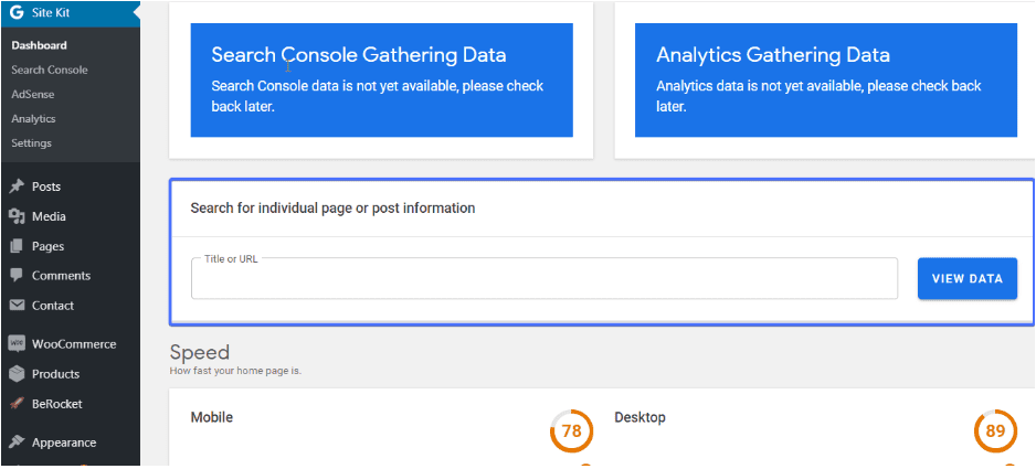 View data of individual page or post