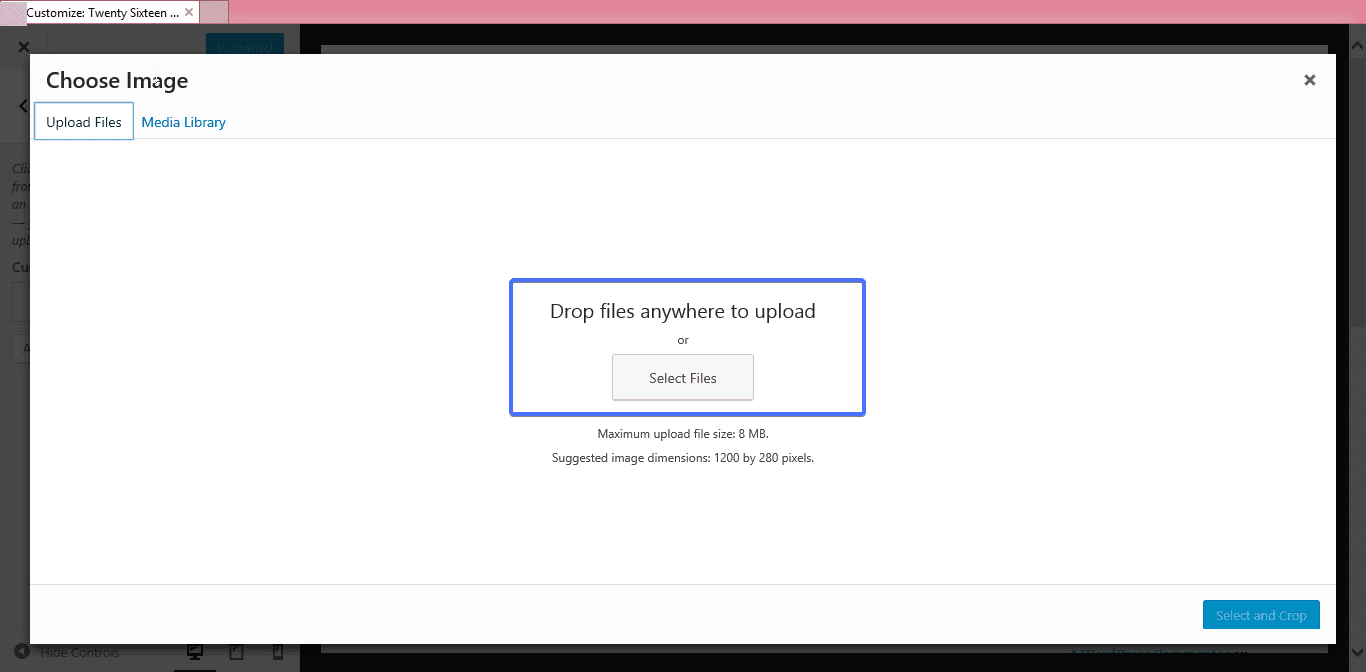 drop files or select files to upload
