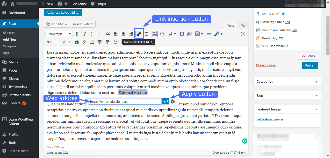 WordPress SEO external