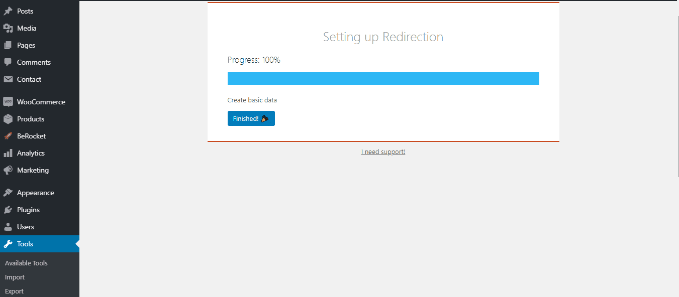 Setting up redirection