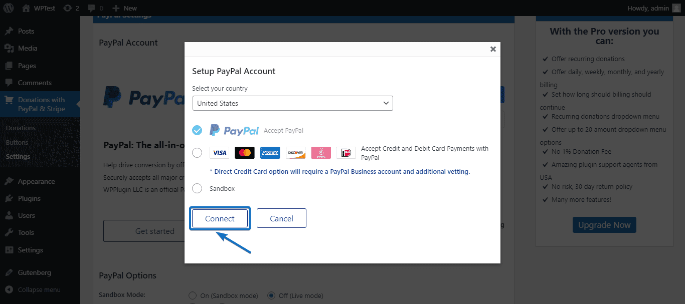 setup paypal