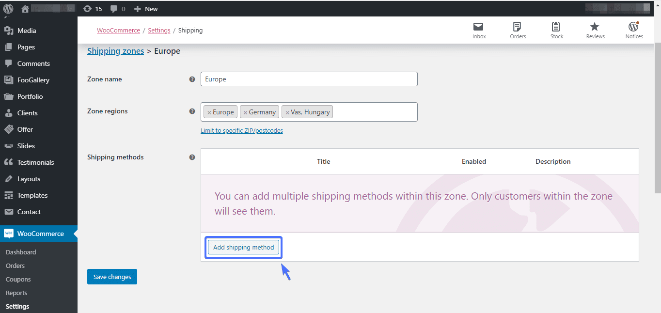 Shipping Methods