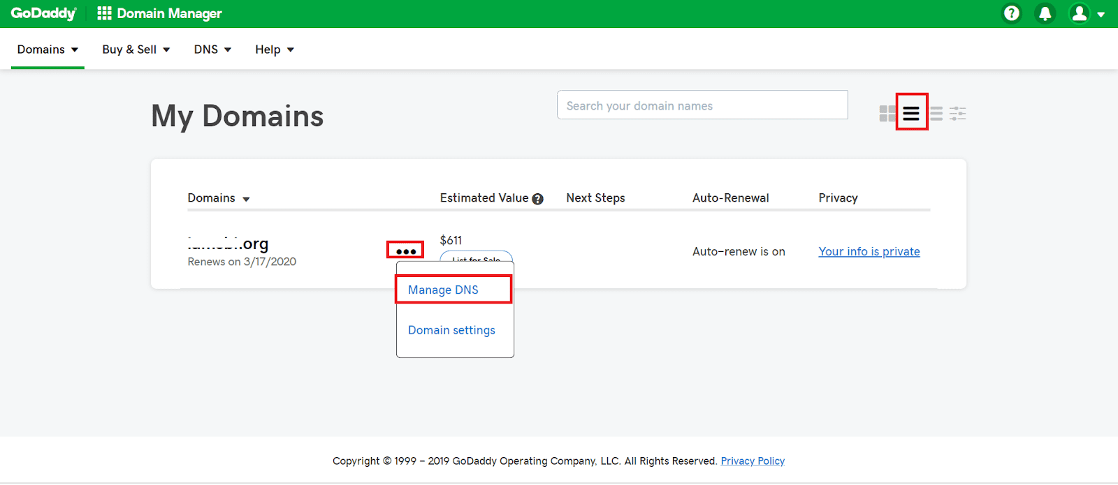 Simple list view
