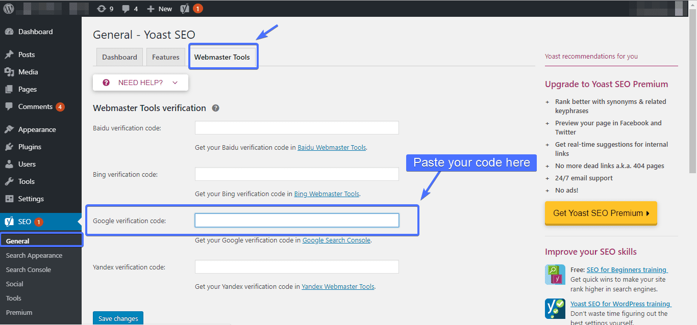 Paste HTML tag