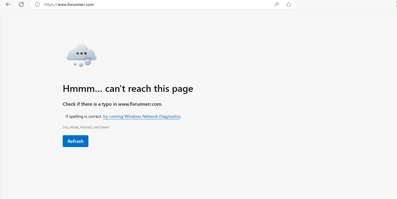 DNS_Probe_Finished_Nxdomain Error in Microsoft Edge