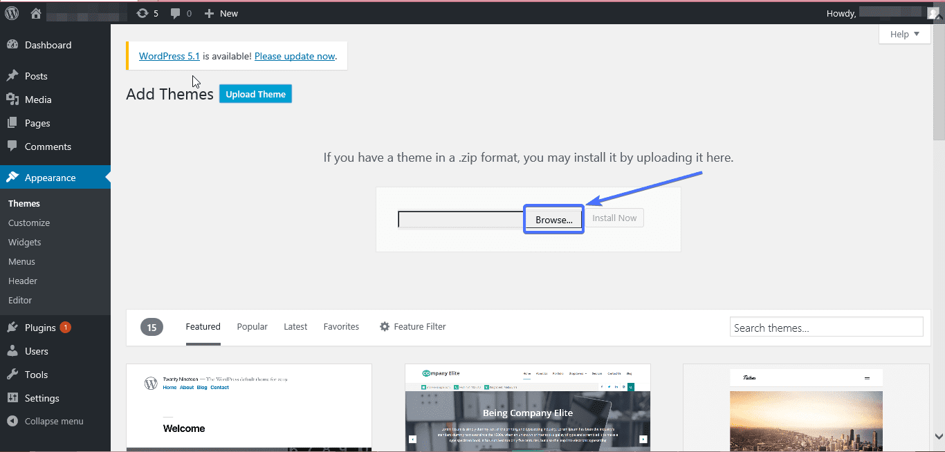 browse theme file