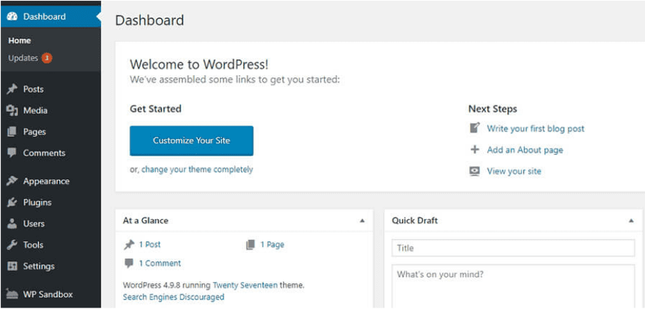 WordPress site