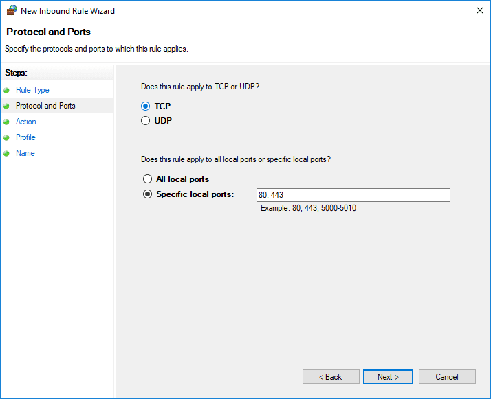 New Inbound Rules