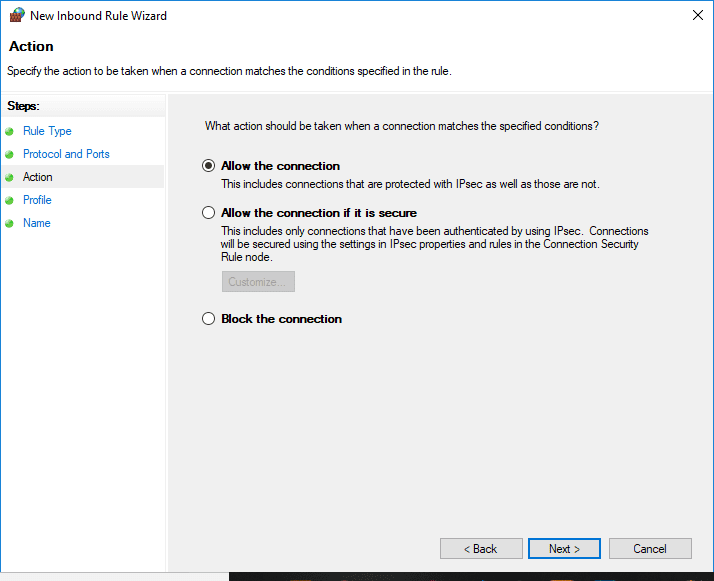 New Inbound Rules