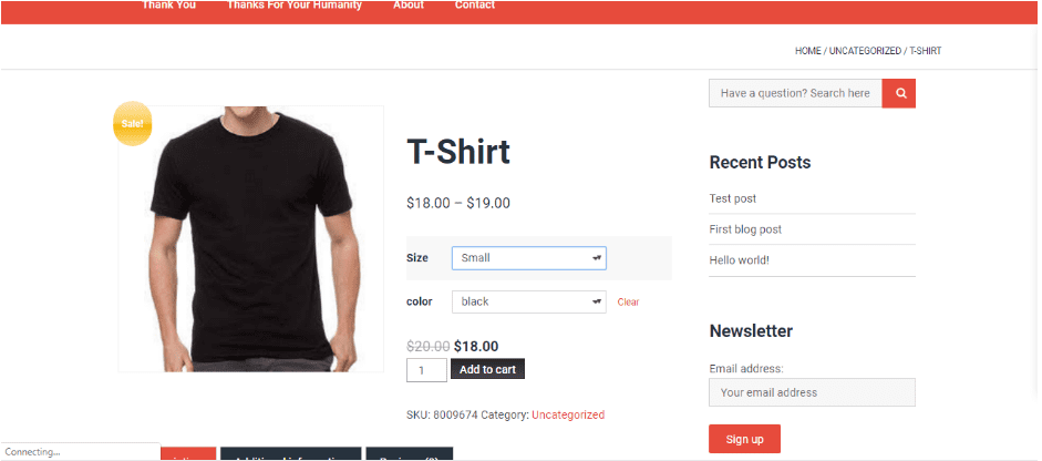 WooCommerce variation