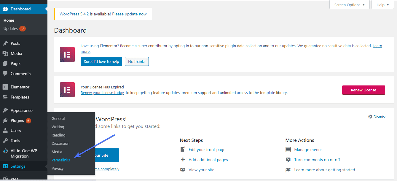 WordPress permalink