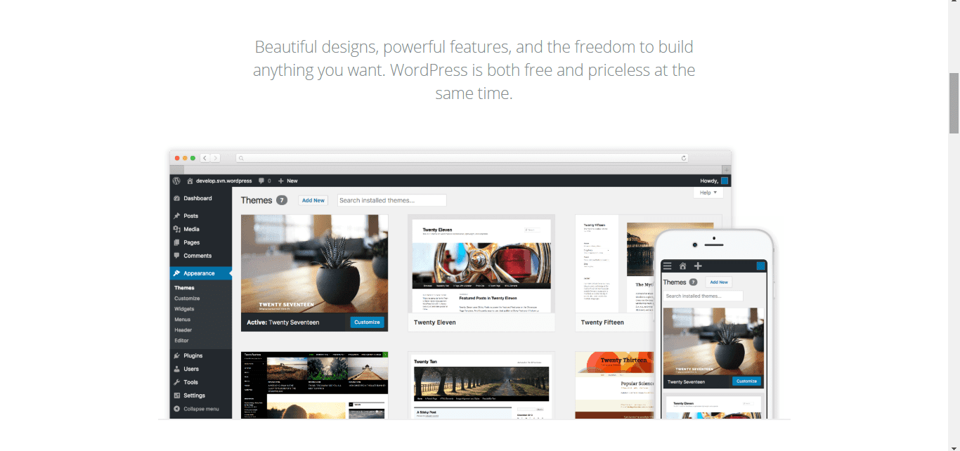WordPress pricing - Squarespace vs WordPress