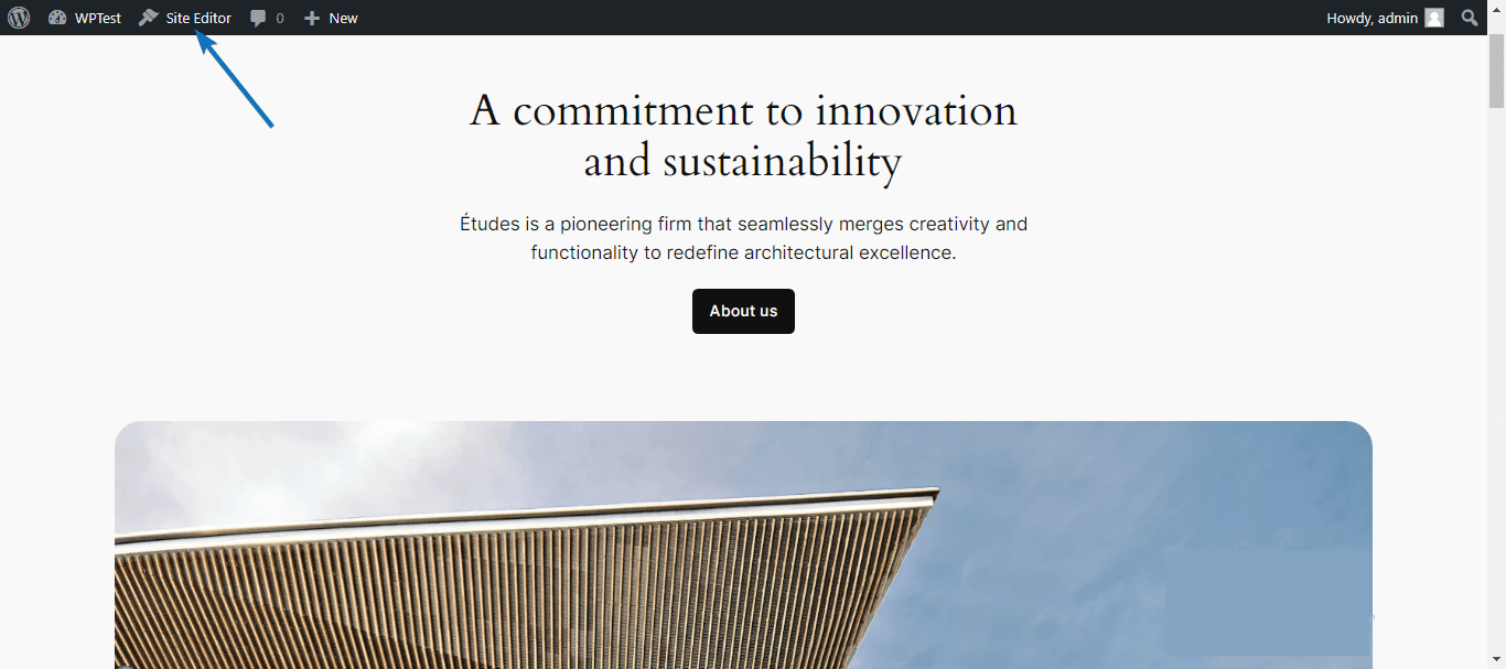 wordpress site editor