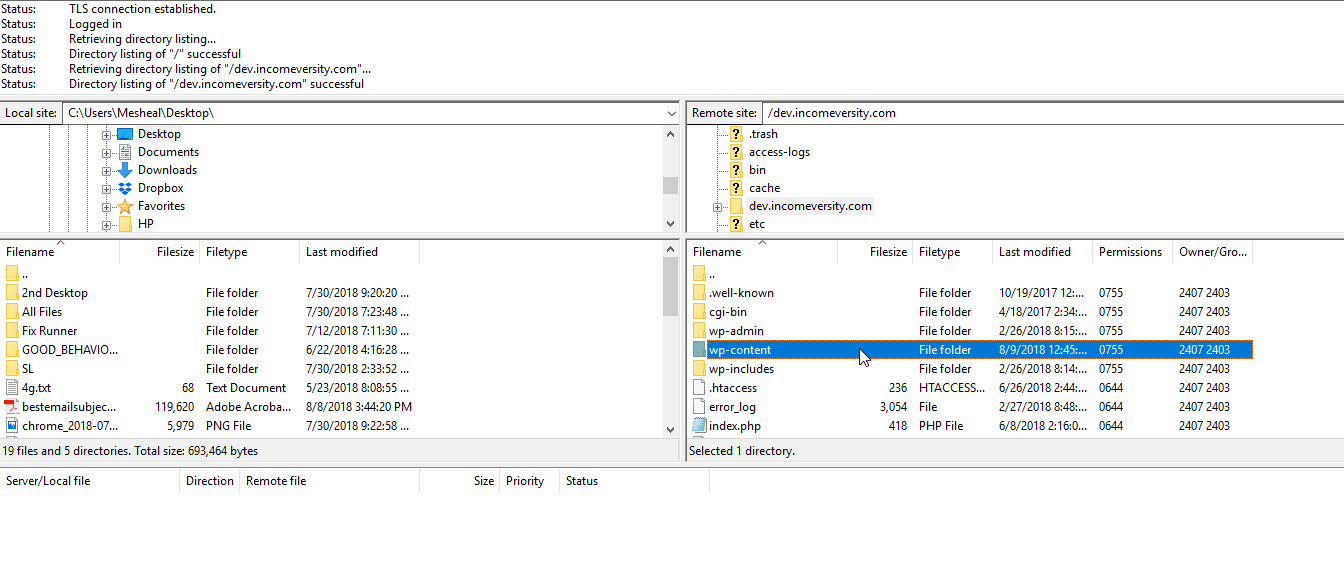 Access wp content folder - How to fix image upload issues in WordPress