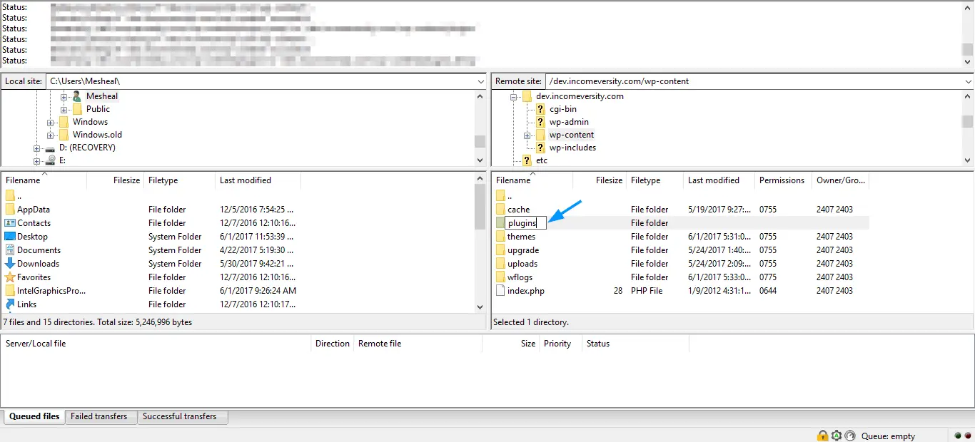 Return folder name to plugins